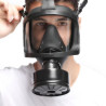 Men Army Masque à gaz BDSM FULL VISU Noir